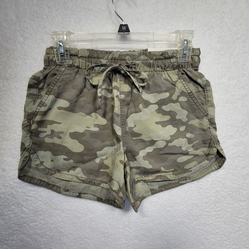 American Eagle Shorts Womens XS Green Camo Pull On Drawstring Hi Rise